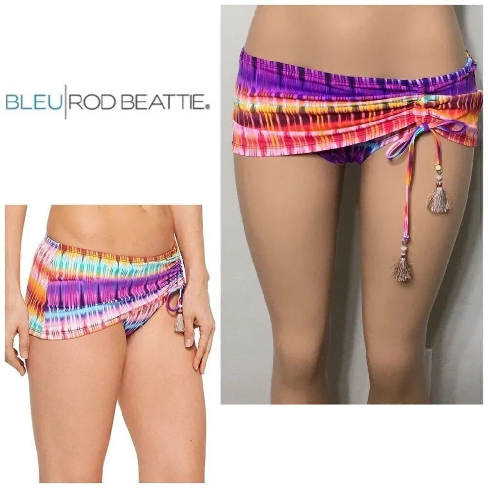 New. Bleu Rod Beattie Sarong Skirted Bikini Bottom. Size 4